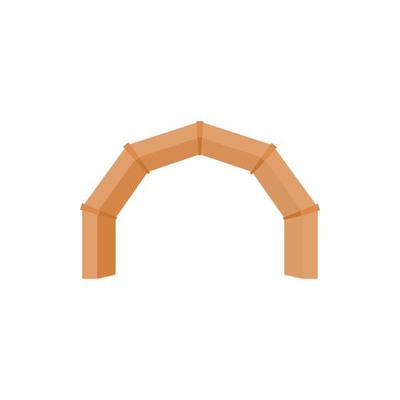 Stone arch icon, cartoon style