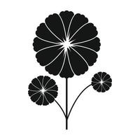 Flower icon in simple style vector
