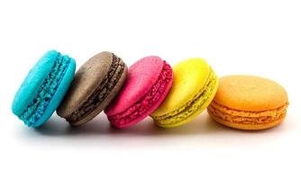 colorful macaron image on a white background photo