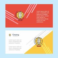 World globe abstract corporate business banner template horizontal advertising business banner vector