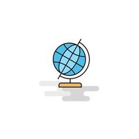 Flat Globe Icon Vector