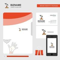 Ghost hand Business Logo File Cover Visiting Card and Mobile App Design Vector Illustration