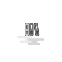 Files Web Icon Flat Line Filled Gray Icon Vector