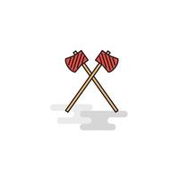 Flat Axe Icon Vector