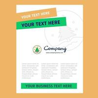 Christmas tree Title Page Design for Company profile annual report presentations leaflet Brochure Vector Background