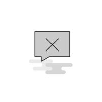 Message not sent Web Icon Flat Line Filled Gray Icon Vector