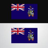 diseño de banner de bandera de georgia del sur vector