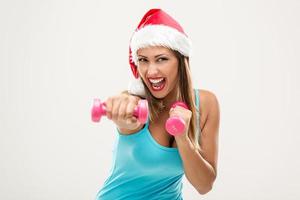 Christmas Fitness Woman photo