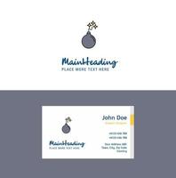 Flat Bomb Logo and Visiting Card Template Busienss Concept Logo Design vector