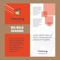 Chimney Company Brochure Title Page Design Company profile annual report presentations leaflet Vector Background