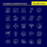 Business Administration Hand Drawn Icons Set For Infographics Mobile UXUI Kit And Print Design Include Graph Chart Pie Chart Document Hammer Justice Lawyer Collection Modern Infographic Log vector