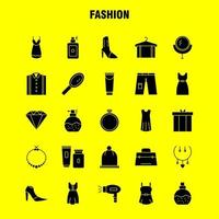 Fashion Solid Glyph Icons Set For Infographics Mobile UXUI Kit And Print Design Include Cap Hat Garments Cloths Dress Hat Garments Cloths Collection Modern Infographic Logo and Pictogram vector