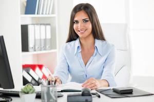 vista de mujer de negocios foto