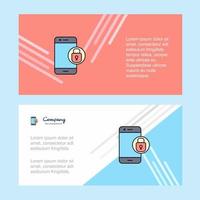 Protected smartphone abstract corporate business banner template horizontal advertising business banner vector