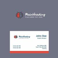 Brain processor logo Design with business card template Elegant corporate identity Vector