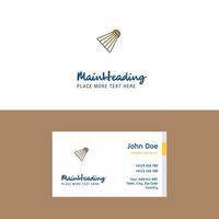 Flat Badminton shuttle Logo and Visiting Card Template Busienss Concept Logo Design vector