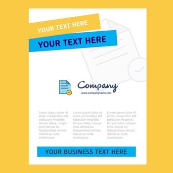 Document Title Page Design for Company profile annual report presentations leaflet Brochure Vector Background