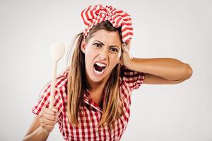 Girl With Wooden Spoon photo