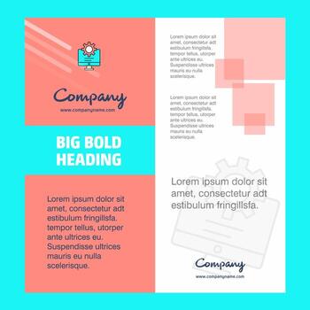 configuración de la computadora folleto de la empresa diseño de la página de título perfil de la empresa informe anual presentaciones folleto vector antecedentes