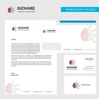 Neurons Business Letterhead Envelope and visiting Card Design vector template