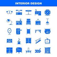 diseño de interiores iconos de glifo sólido establecidos para infografías kit de uxui móvil y diseño de impresión incluyen dormitorio armario muebles casa armario televisión tv casa conjunto de iconos vector