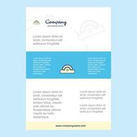 Template layout for Cutter comany profile annual report presentations leaflet Brochure Vector Background