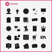 Business Solid Glyph Icon for Web Print and Mobile UXUI Kit Such as Christmas Location Map Star Sms Chatting Message Mail Pictogram Pack Vector