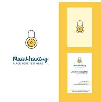 Locked Creative Logo and business card vertical Design Vector