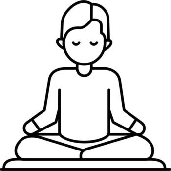 Meditation Which Can Easily Modify Or Edit vector