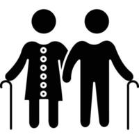 Elderly couple Which Can Easily Modify Or Edit vector