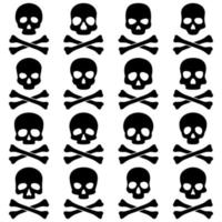 Set of Skull and Crossbones isolated on white background vector