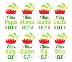 Set of Christmas Elf Family vector