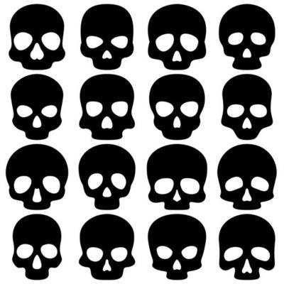 Set of Skull isolated on white background