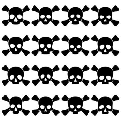 Set of Skull and Crossbones isolated on white background