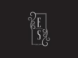 Minimalist ES Logo Icon, Letter Es se Luxury Logo Design vector