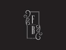 icono de logotipo fb minimalista, diseño de logotipo de lujo de letra fb bf vector