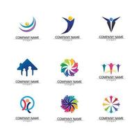 Abstract people logo design.fun people,healthy people,sport,community people symbol vector illustration