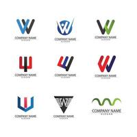 W Letter Logo Template vector