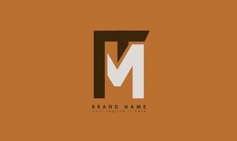 Alphabet letters Initials Monogram logo TM, MT, T and M vector