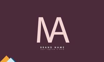 Alphabet letters Initials Monogram logo MA, AM, M and A vector