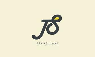 Alphabet letters Initials Monogram logo JS, SJ, J and S vector