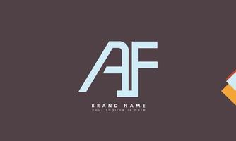 Alphabet letters Initials Monogram logo AF, FA, A and F vector