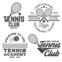 Tennis club. Vector illustration.