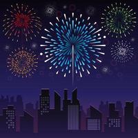 Colorful Firework Background vector