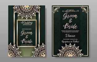 Moslem Wedding Invitation Template vector