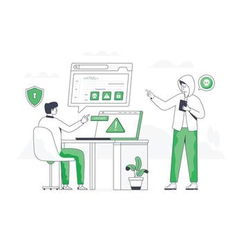 ilustración plana fácil de usar de la seguridad de la aplicación vector