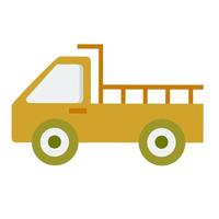 A small toy car. Simple color vector illustration. Decoration for the children's room, fabrics, games.