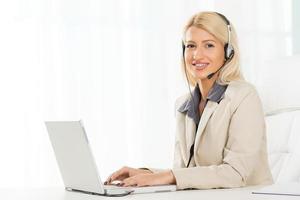 Young Blonde Call Operator photo