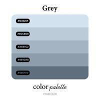 Grey color palettes accurately with codes, Perfect for use by illustrators vector