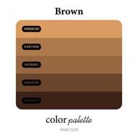 Brown color palettes accurately with codes, Perfect for use by illustrators vector